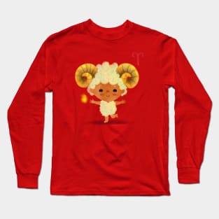 Aries Cute Zodiac Sign Long Sleeve T-Shirt